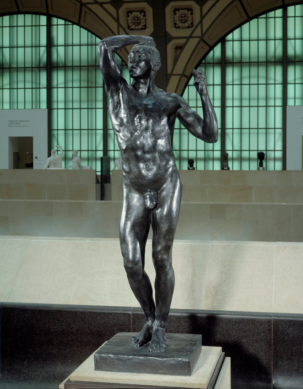 A escultura de Bronze da Idade do Bronze de Auguste Rodin (1840-1917) Dim. 178 x 59 x 61,5 cm. Depois de 1877. Musee d