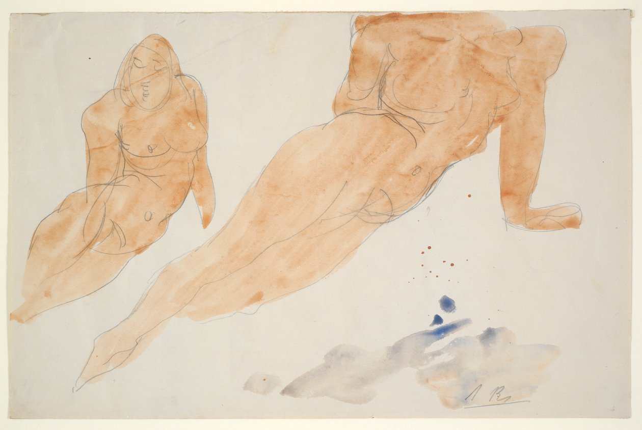 Dois nus reclinados de Auguste Rodin