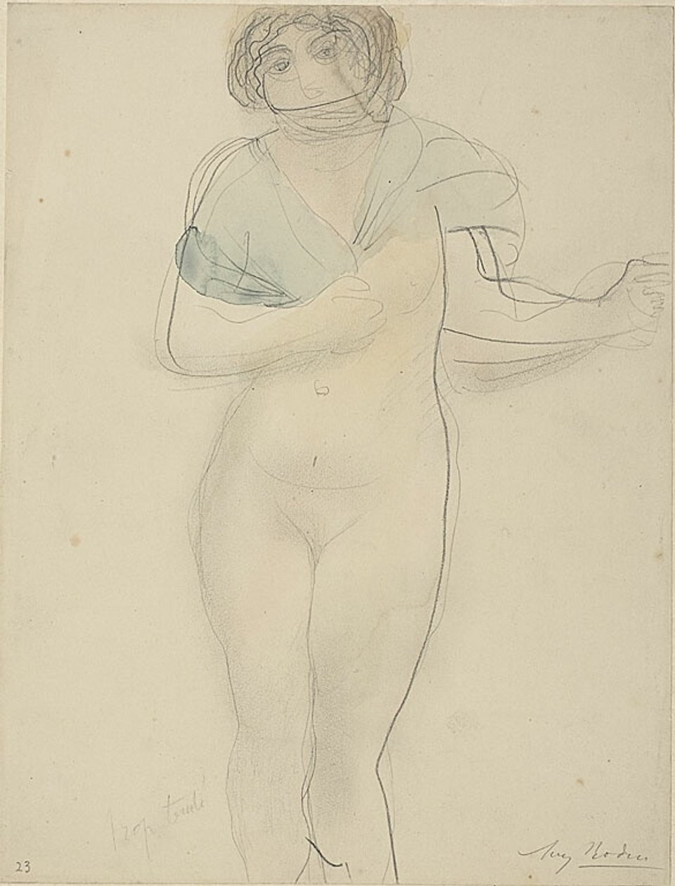 Mulher com um xaile de Auguste Rodin