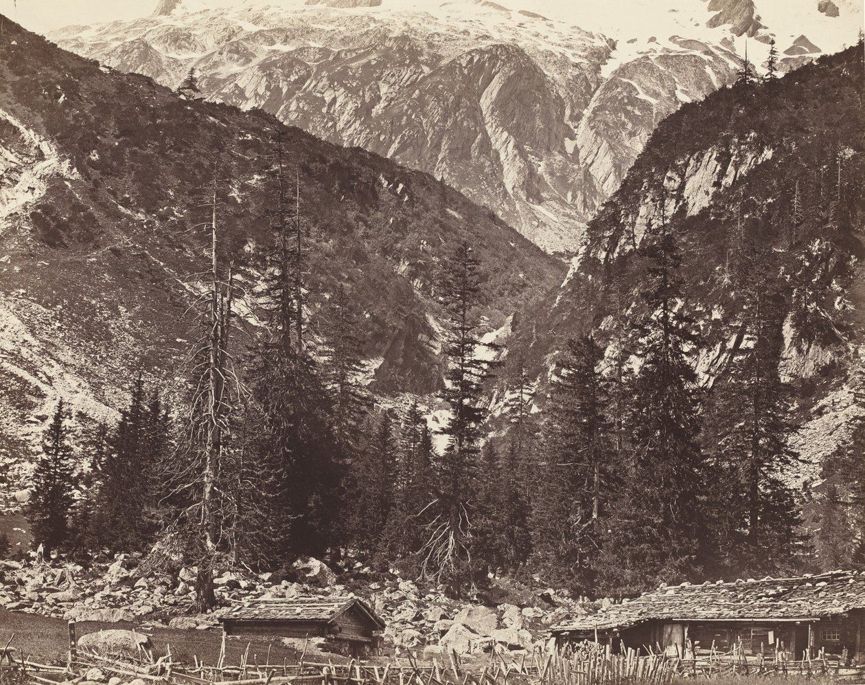 Chalet de Handeck, Hasli Valley, Cantão de Berna, Suíça, c. 1860 de Auguste Rosalie Bisson