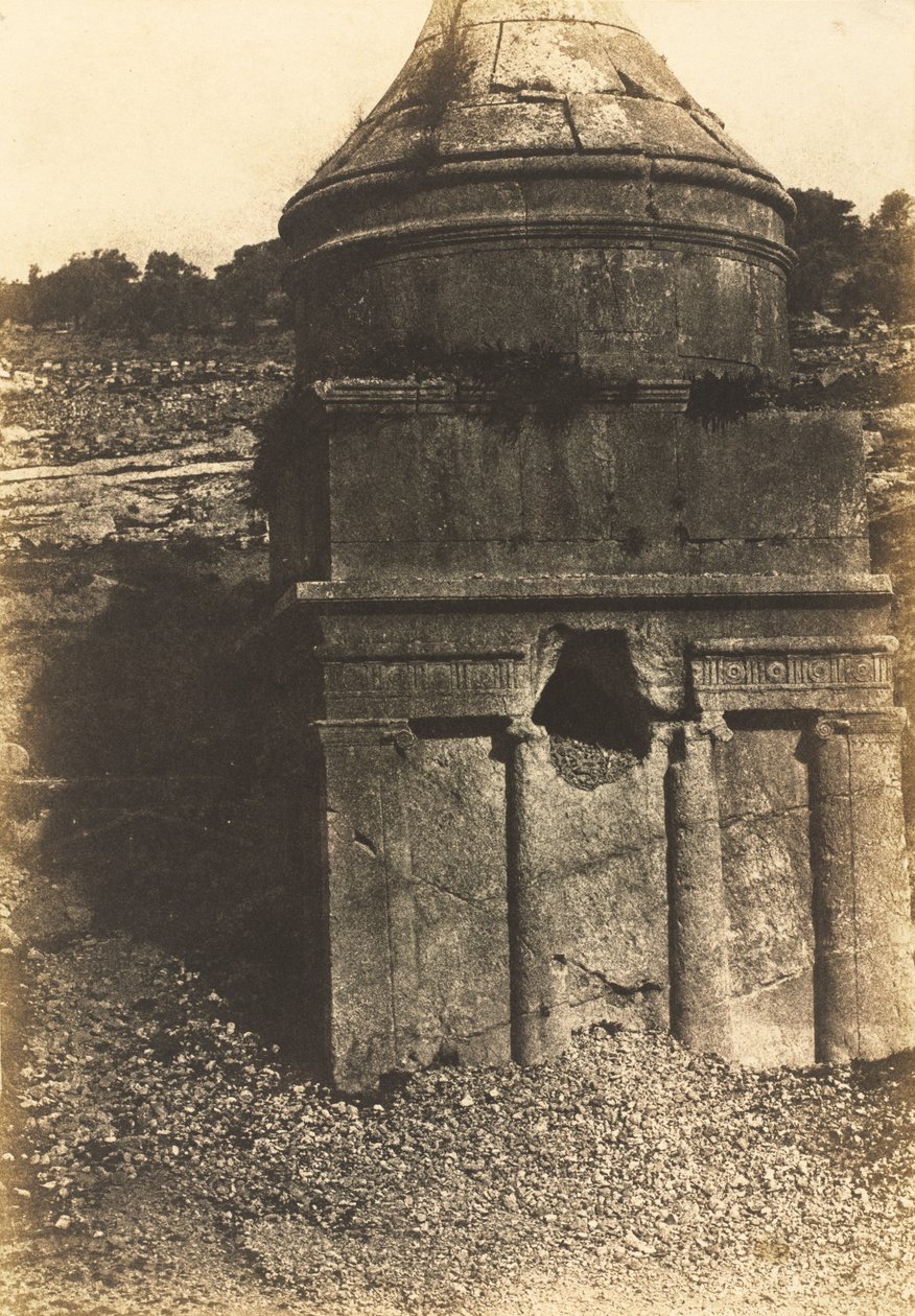 Tumba de Absalão, Vale do Cedron, Jerusalém de Auguste Salzmann