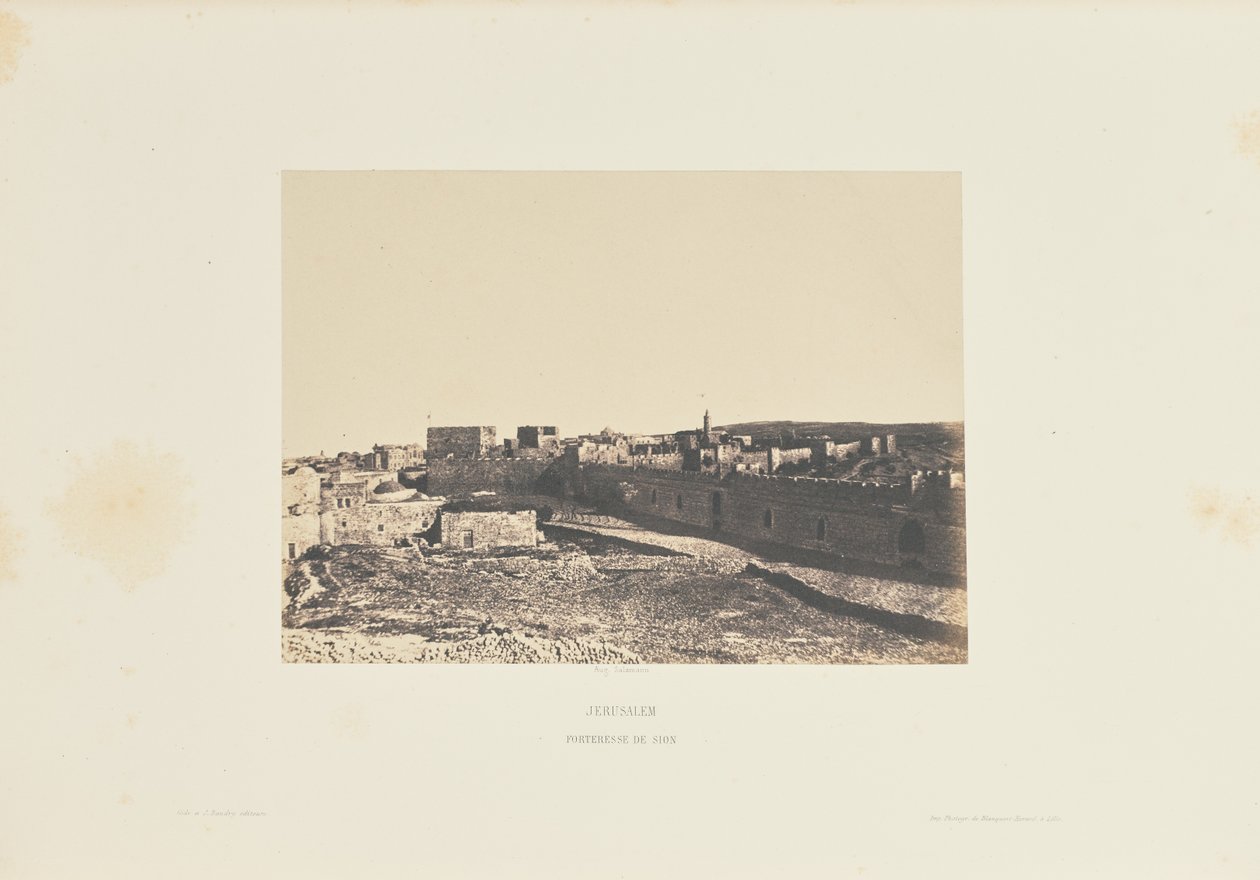 Jerusalém. Fortaleza de Sião de Auguste Salzmann