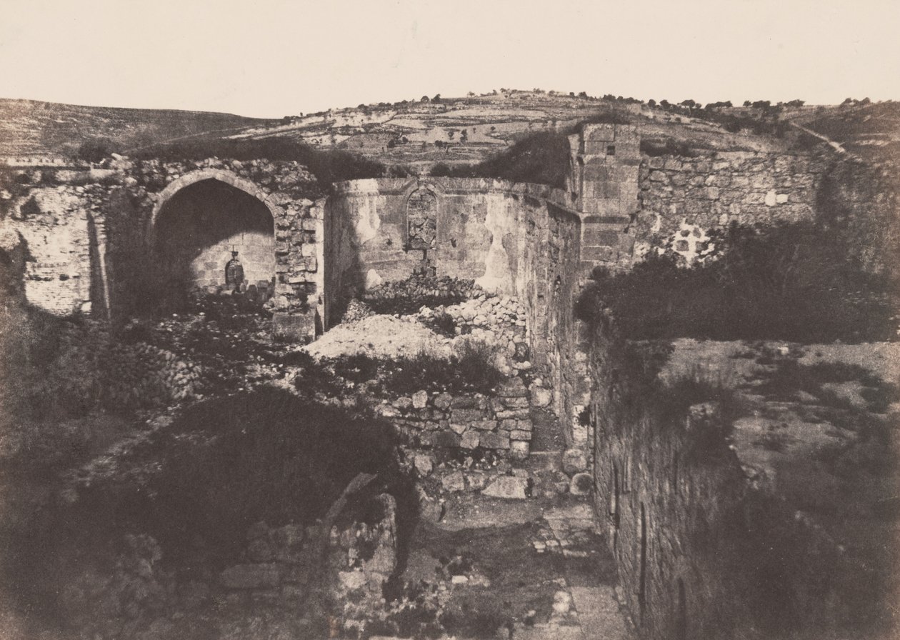 Jerusalém: Église de Sainte Marie Madeleine (Jerusalém: Igreja de Santa Maria Madalena),1854 (foto) de Auguste Salzmann