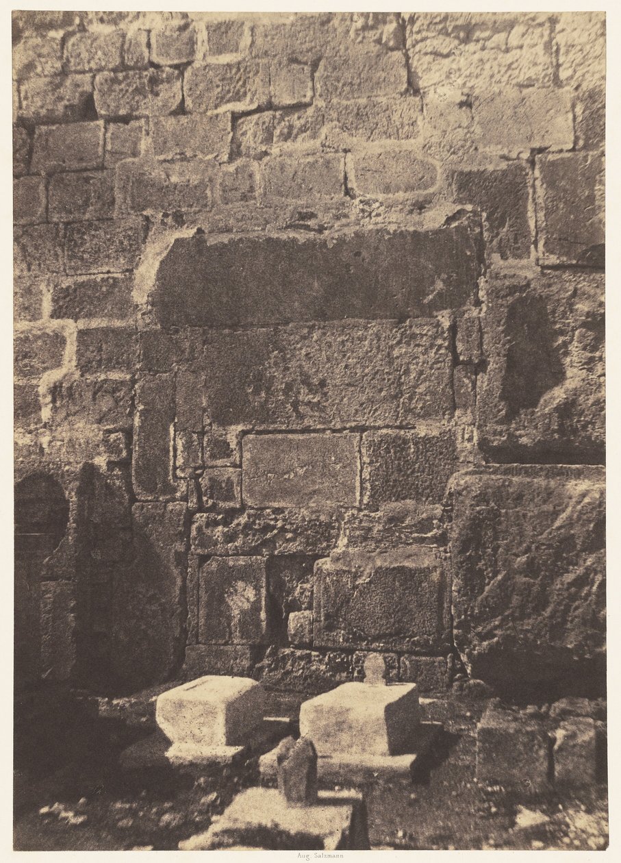 Jerusalém. Muro do Templo. Pórtico de Jehoshaphat de Auguste Salzmann