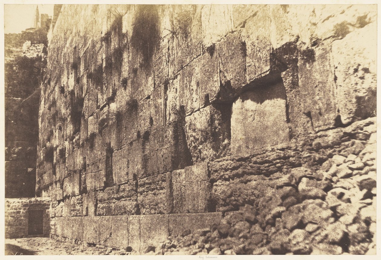 Jerusalém. Recinto do Templo, lado oeste. Heit-el-Morharby de Auguste Salzmann