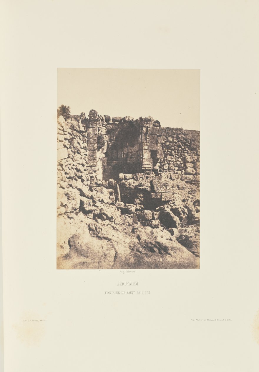 Jerusalém. Fonte de São Filipe de Auguste Salzmann