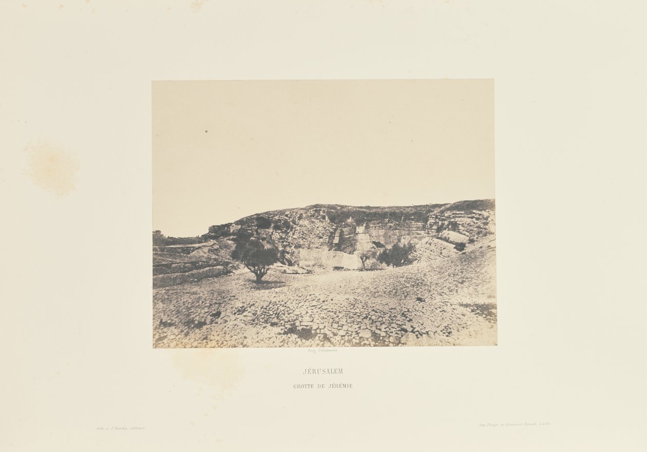 Jerusalém. Gruta de Jeremias de Auguste Salzmann