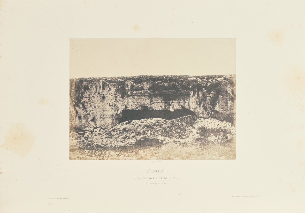 Jerusalém. Túmulo dos reis de Judá. Interior do pátio de Auguste Salzmann
