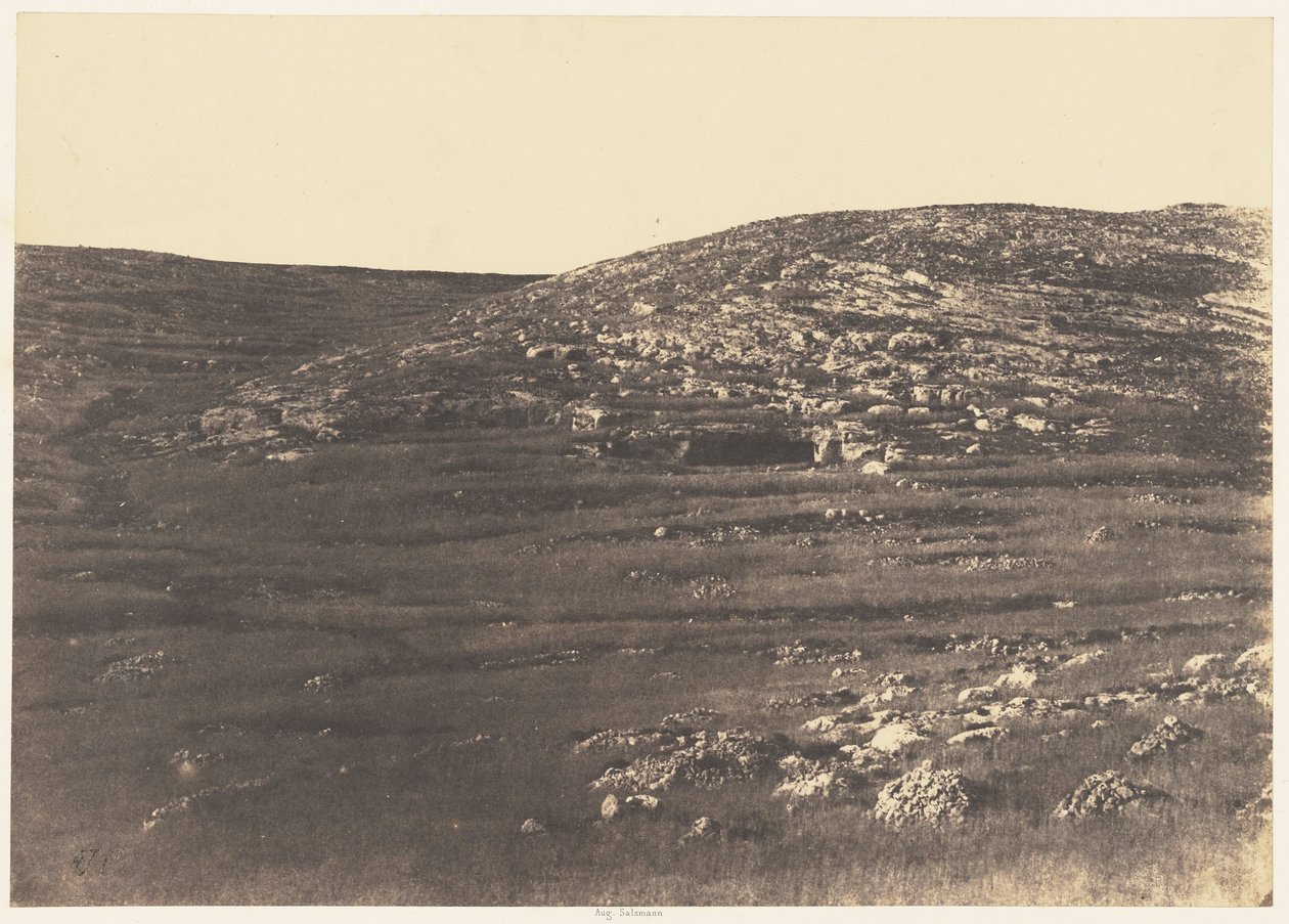 Jerusalém. Túmulo judeu três milhas a norte-noroeste de Jerusalém de Auguste Salzmann