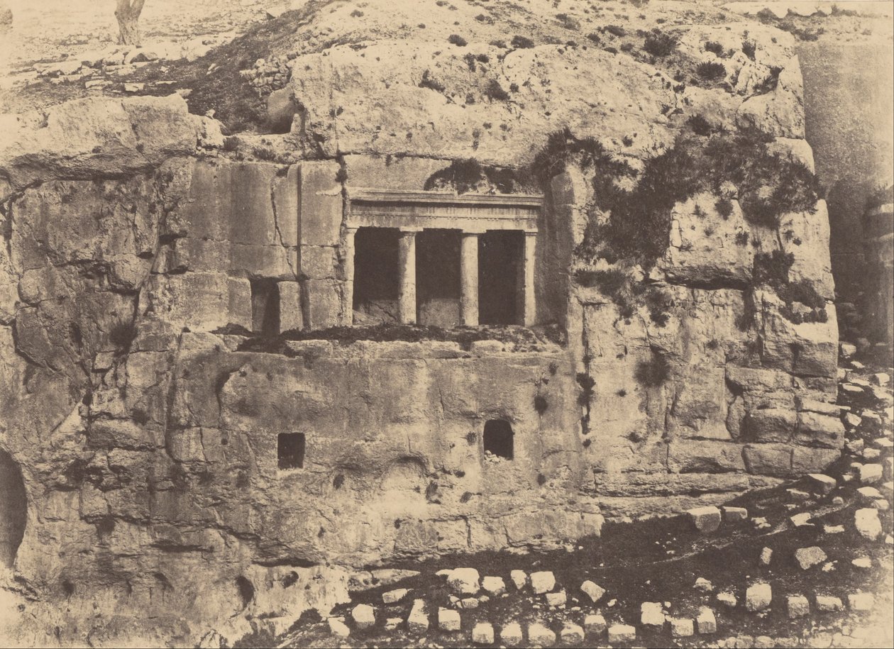 Jerusalém. Vale de Josafá. Tumba de São Tiago de Auguste Salzmann