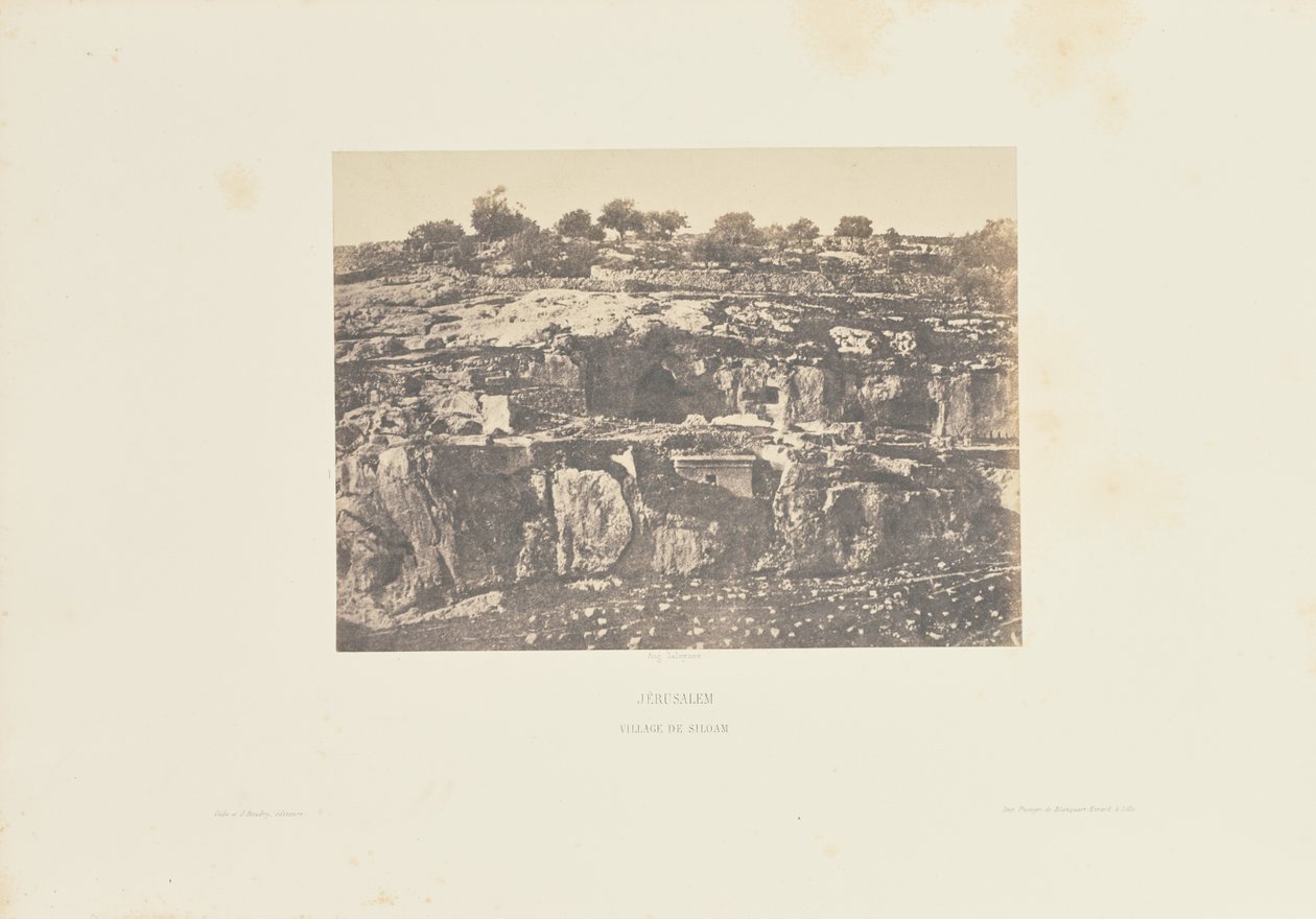 Jerusalém. Aldeia de Siloé de Auguste Salzmann