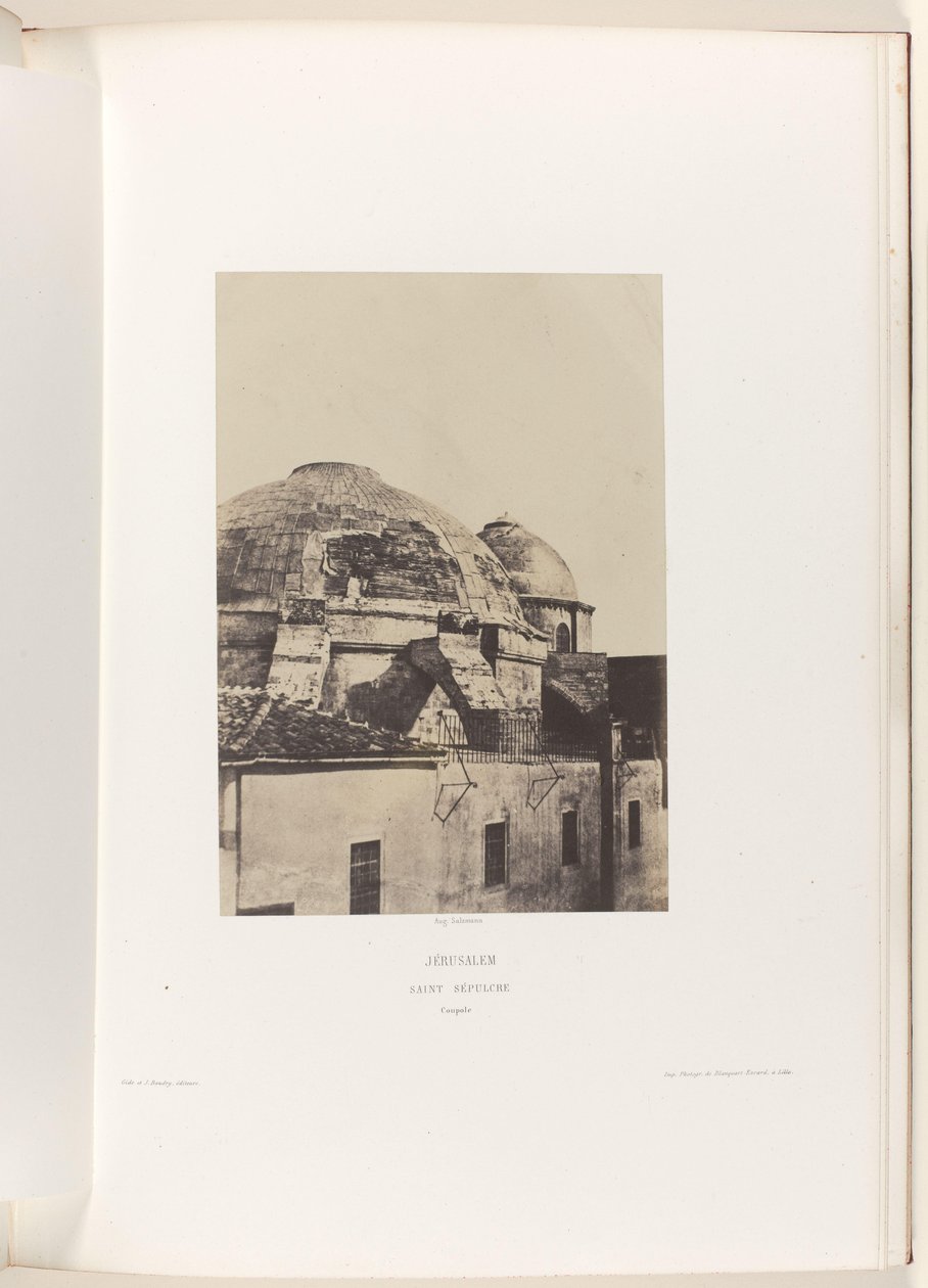 Cúpula da Igreja do Santo Sepulcro em Jerusalém
Jerusalém. Santa Sépulcre. Coupole (título sobre o objecto) de Auguste Salzmann