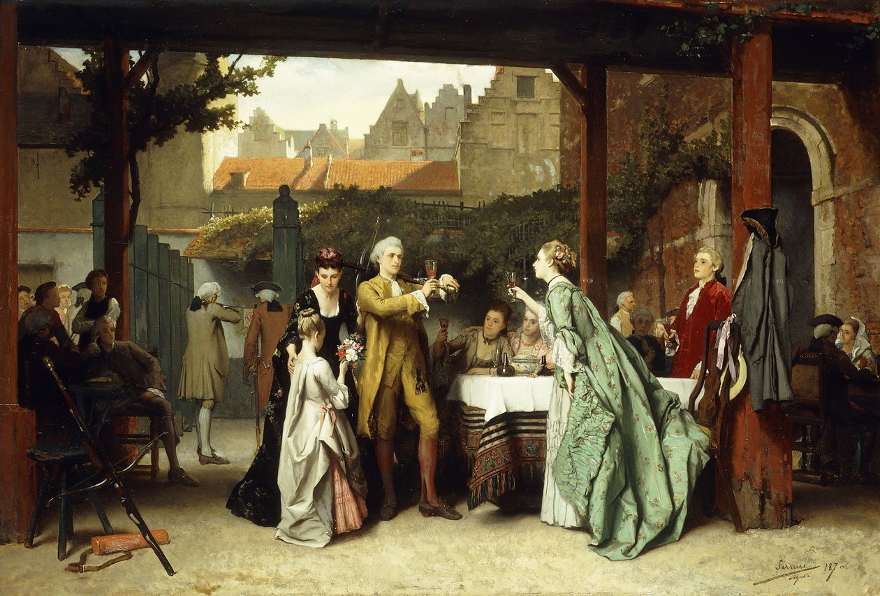 Brindando o vencedor, 1870 de Auguste Serrure
