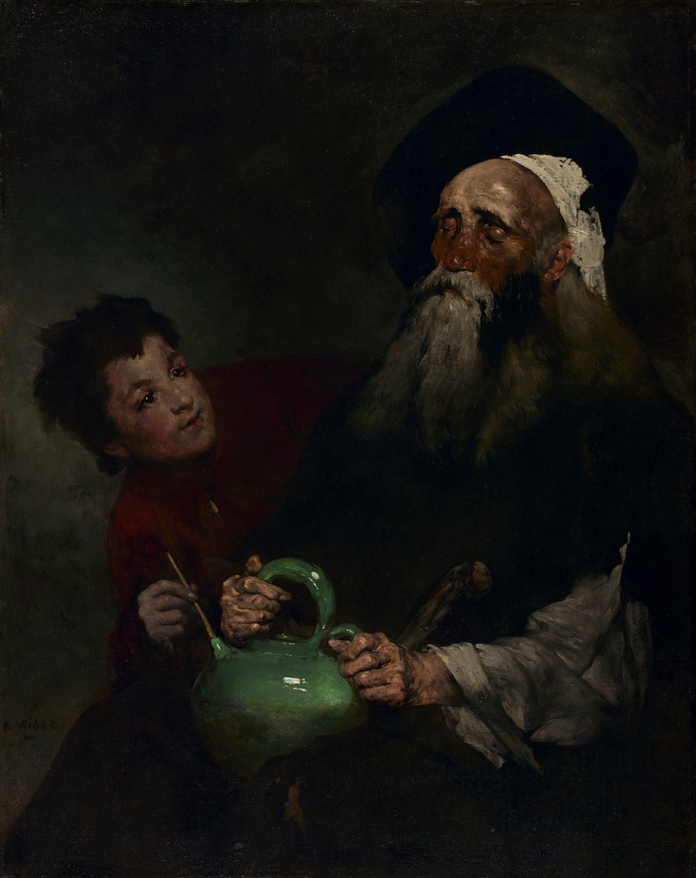 Lazarillo de Tormes e o seu mestre cego, antes de 1880 (óleo sobre tecido) de Auguste Theodule Ribot