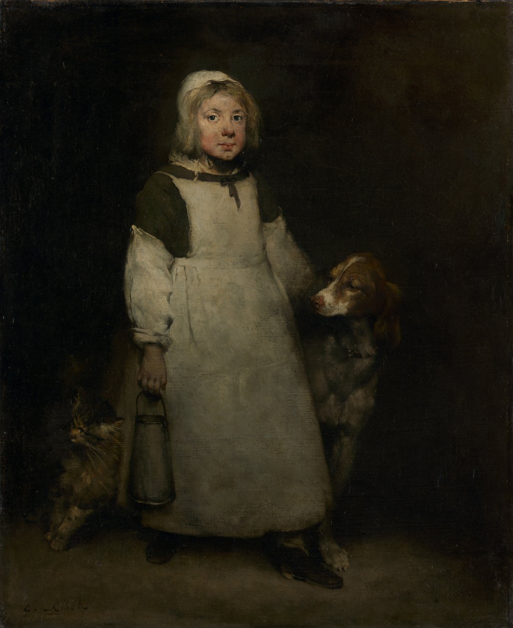 A Pequena Leiteira, c.1865 de Auguste Theodule Ribot