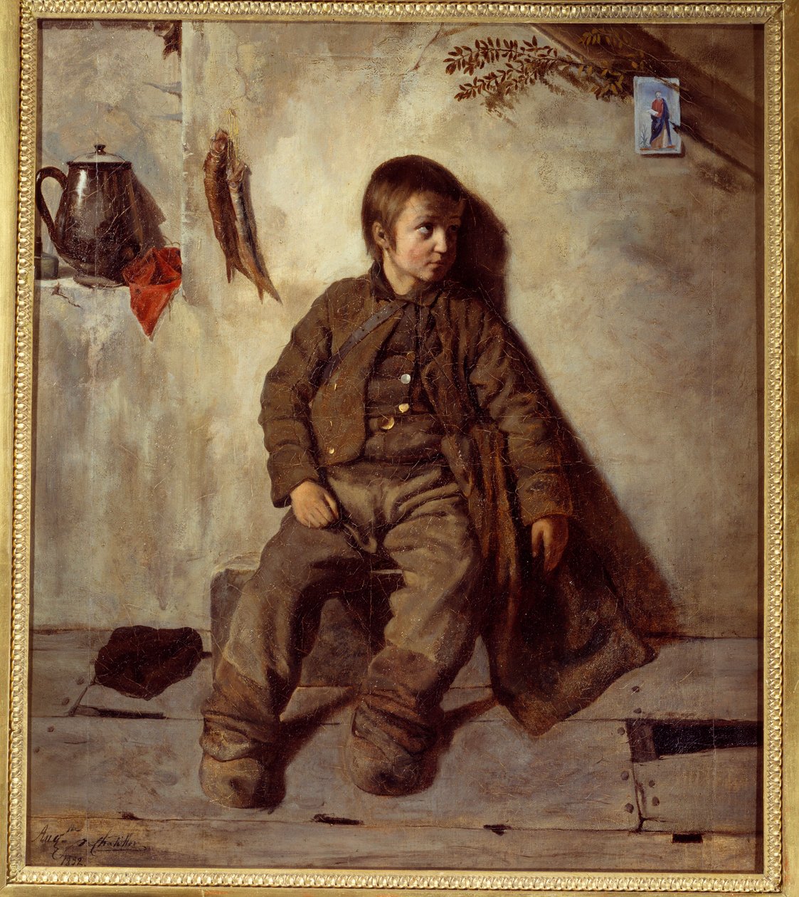A Savoyard Chimney Painting by Auguste de Chatillon (1813-1881) de Auguste de Chatillon
