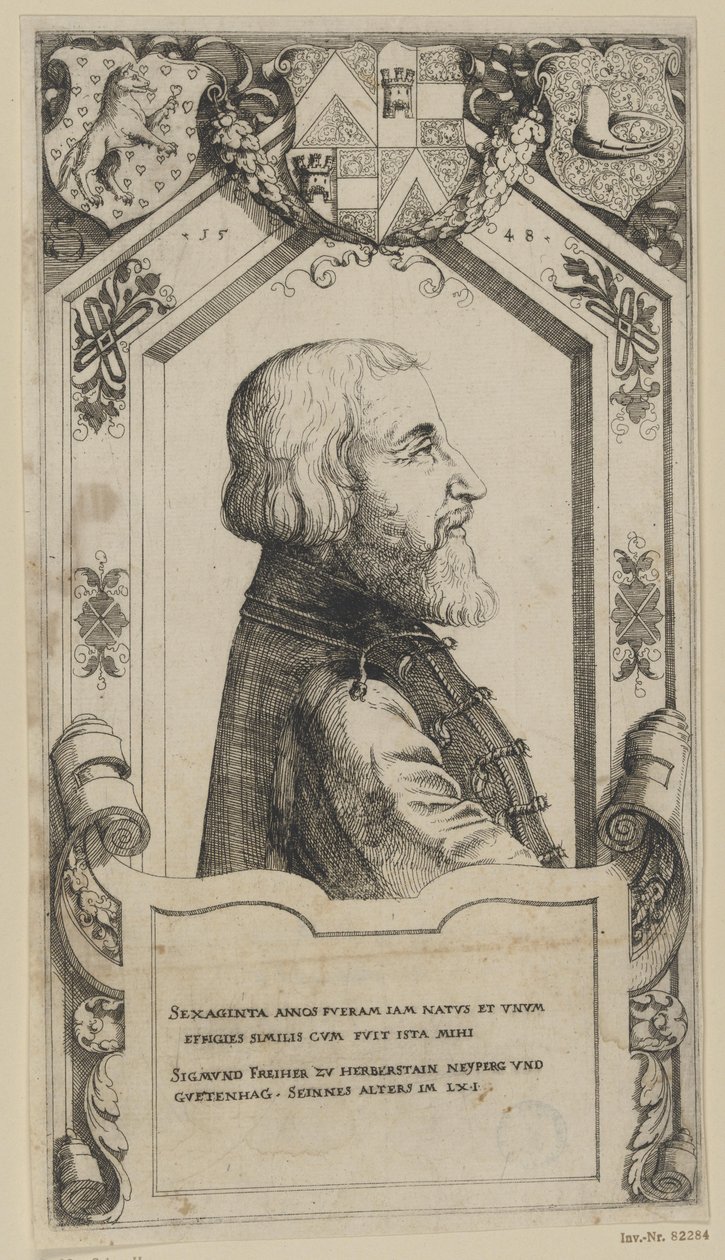 Retrato de Žiga Herberstein de Augustin Hirschvogel