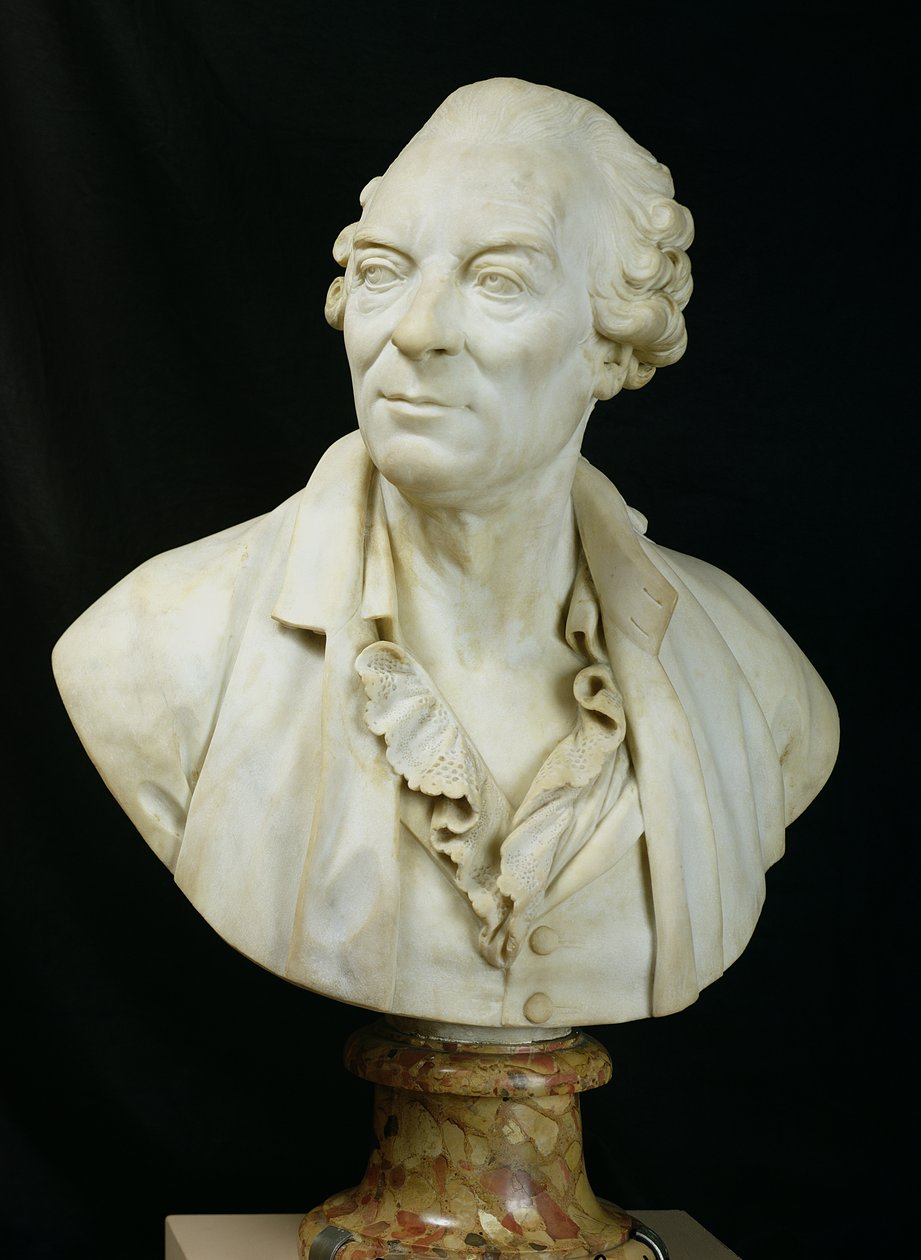 Busto de George Louis Leclerc (1707-1788) Conde de Buffon, 1773 (mármore) de Augustin Pajou