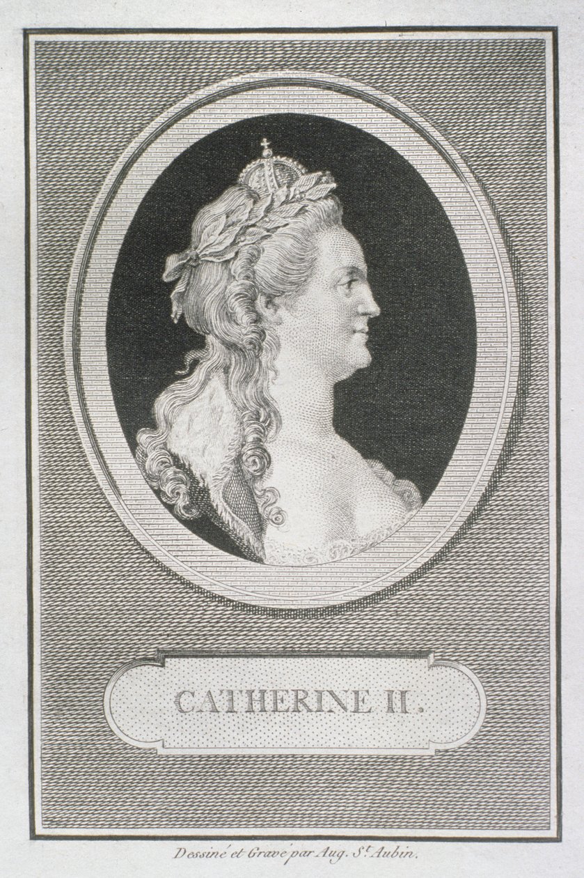 Catarina II (1729-96) de Augustin de Saint Aubin