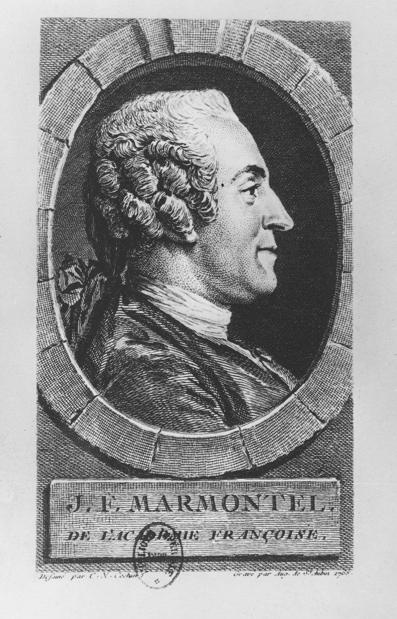Retrato de Jean François Marmontel, 1765 de Augustin de Saint Aubin