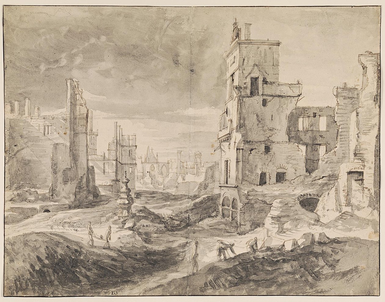 Bruxelas após o bombardeio de 1695 de Augustin Coppens
