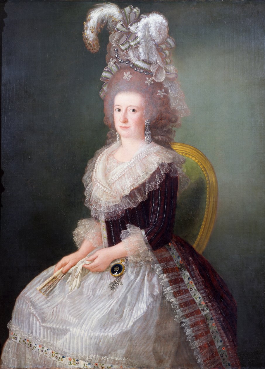 Retrato da Marquesa de San Andrés, c.1785 (óleo sobre tela) de Augustin Esteve