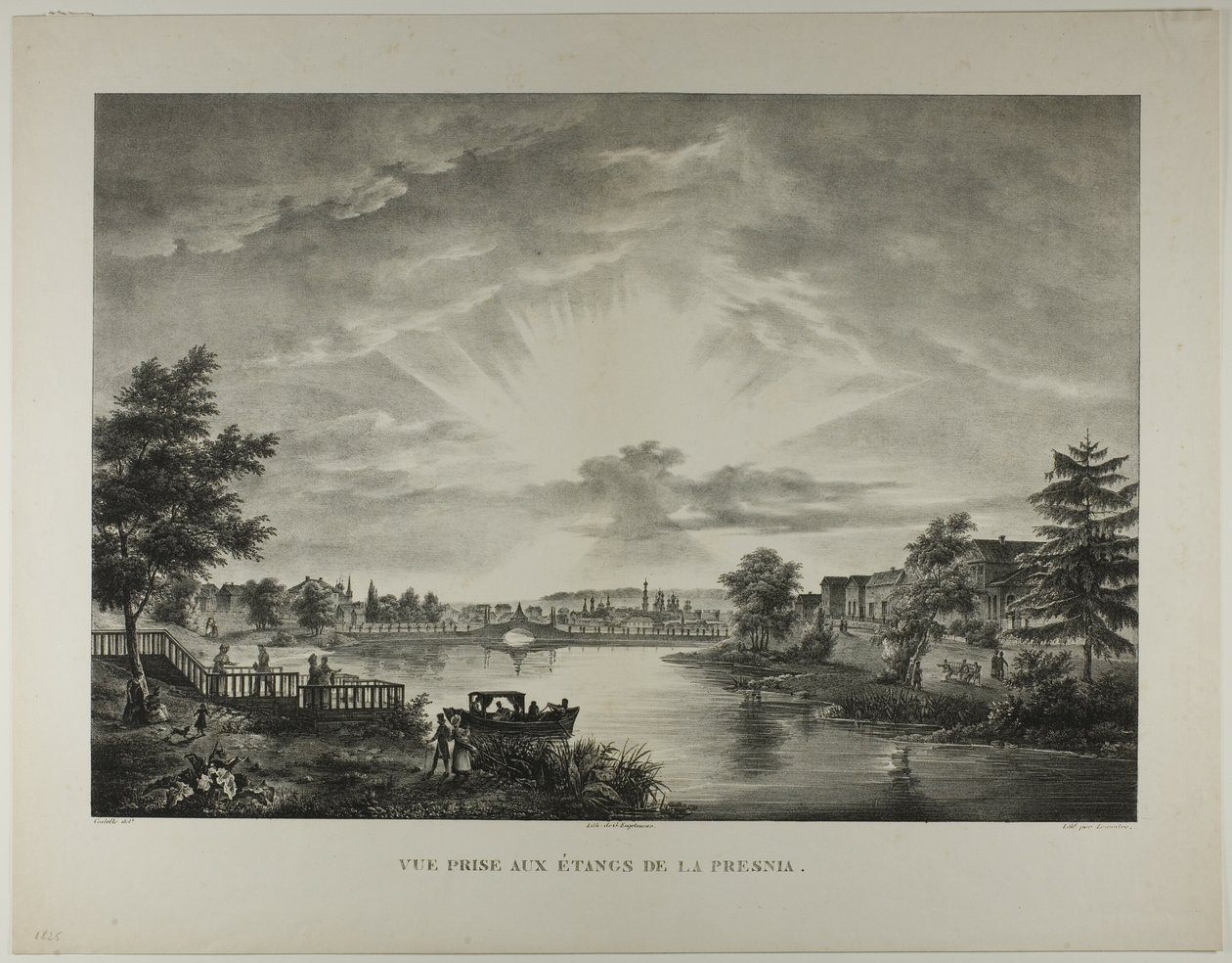 Vista tirada das piscinas do Presnia de Augustin François Lemaitre