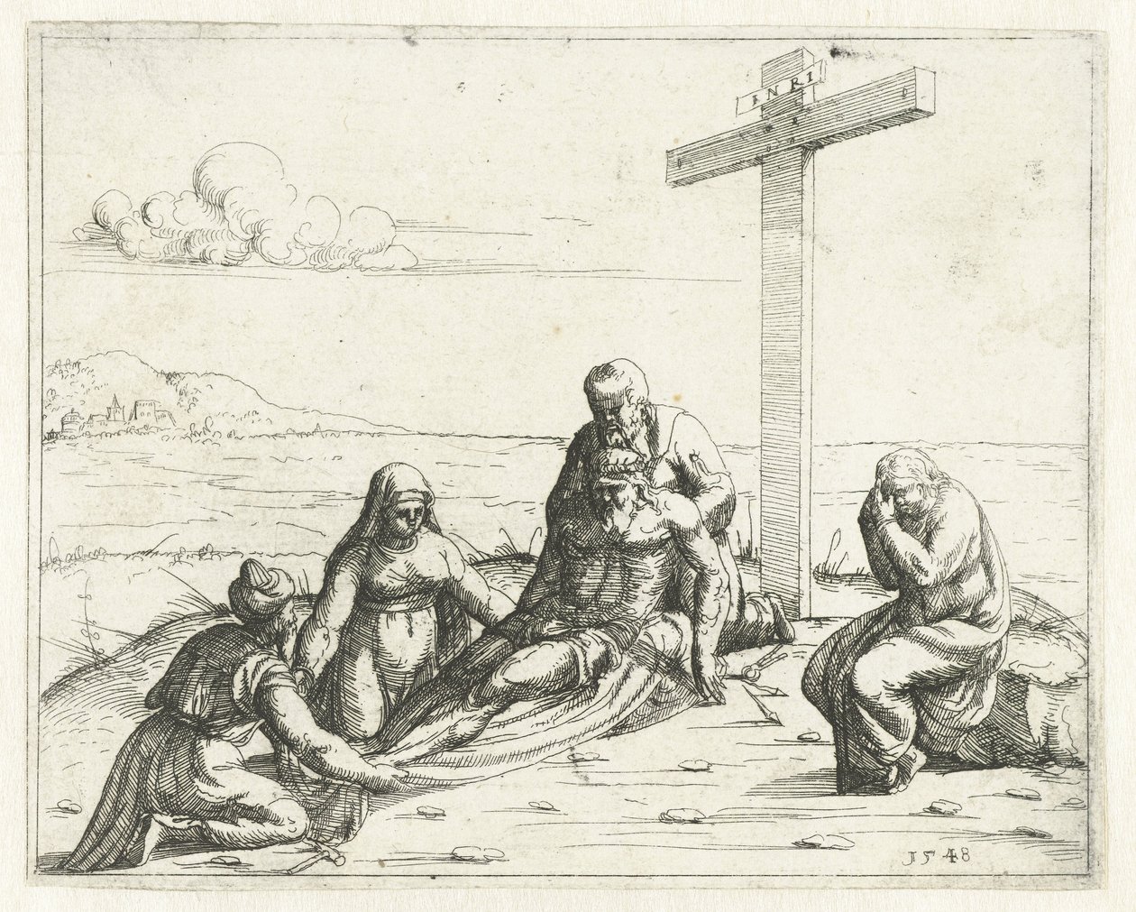 Lamentação de Cristo Concordância do Antigo e do Novo Testamento (título da série) Concordants alt und news Testaments (título da série) de Augustin Hirschvogel