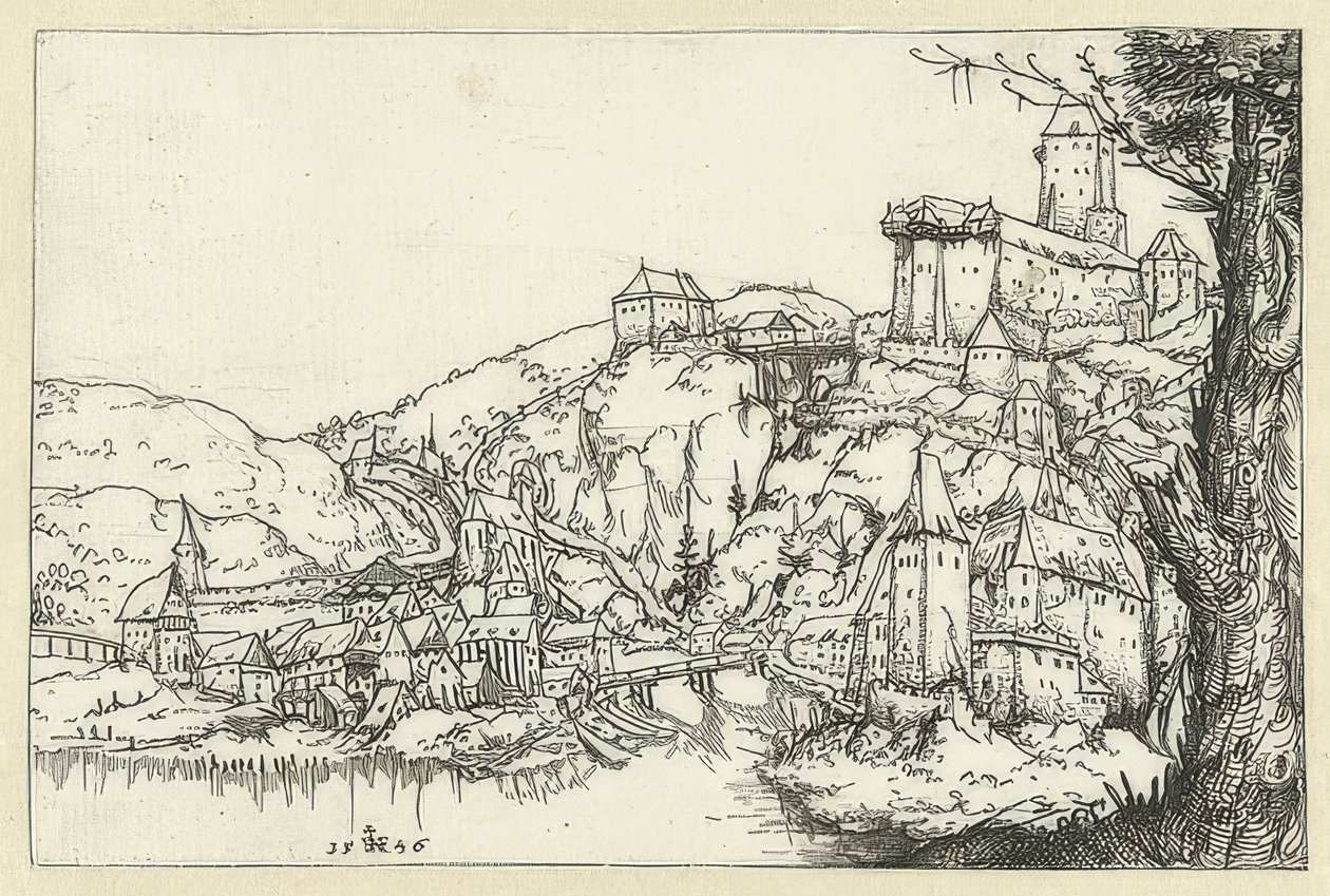 Vista de Passau. 1546 de Augustin Hirschvogel