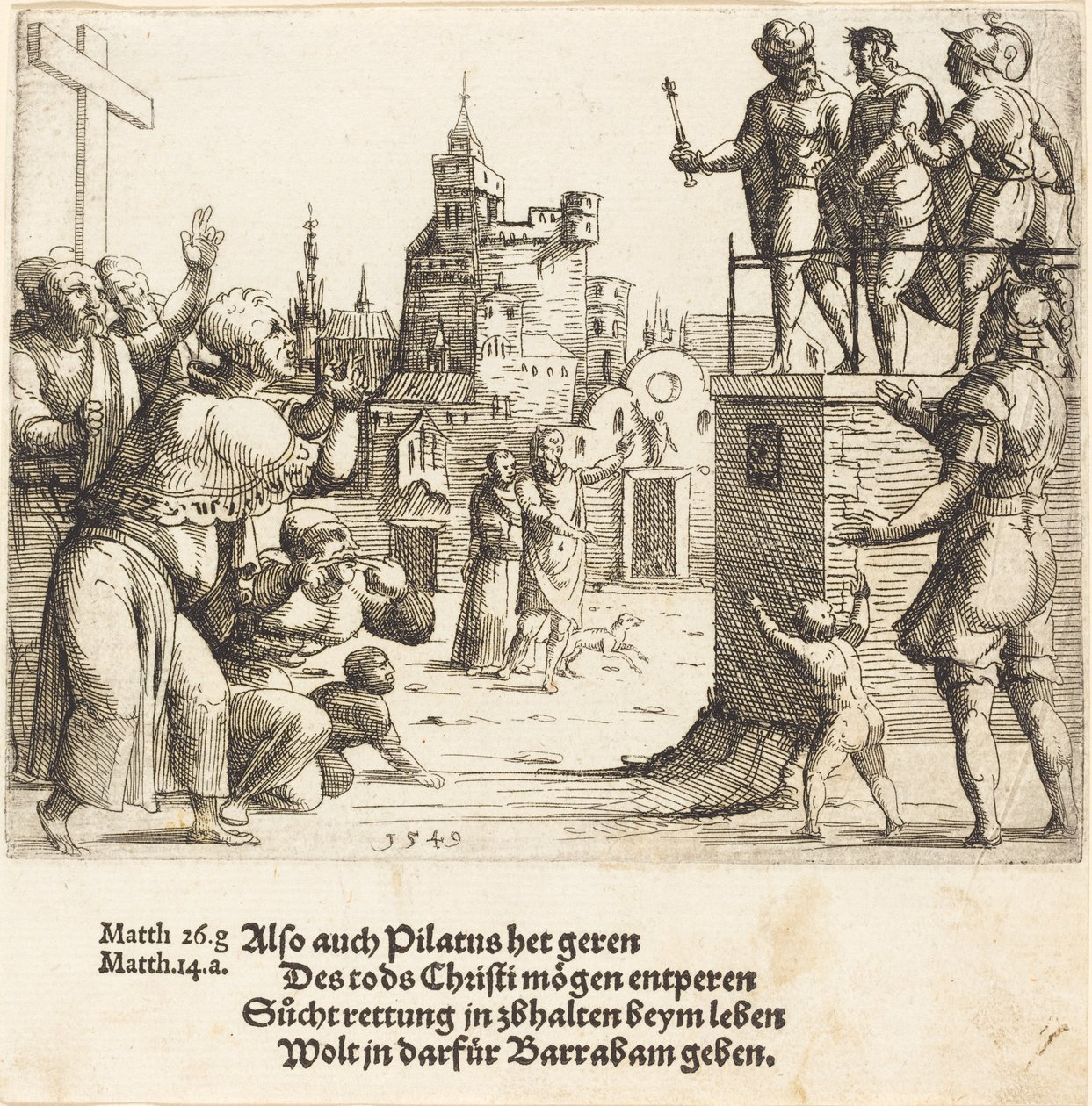 Eis o homem, 1549 de Augustin Hirschvogel