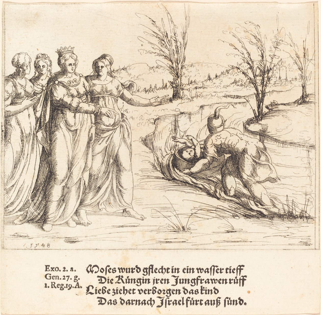 Descoberta de Moisés de Augustin Hirschvogel