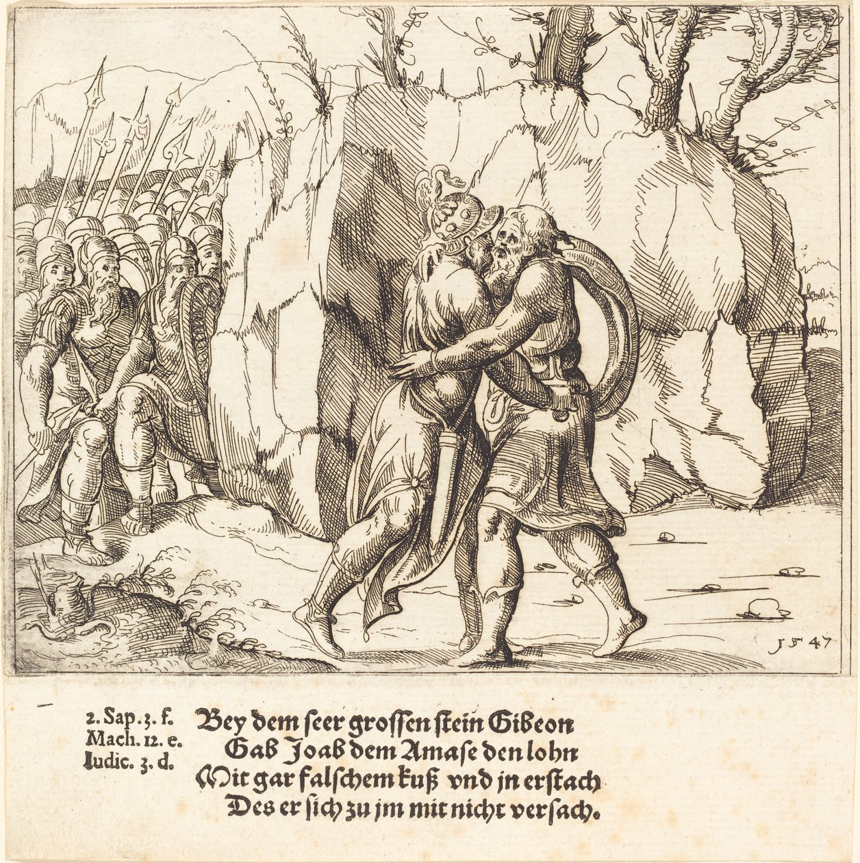 Joab trai Abner, 1547. de Augustin Hirschvogel