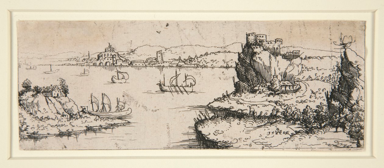 Paisagem com Rio de Augustin Hirschvogel