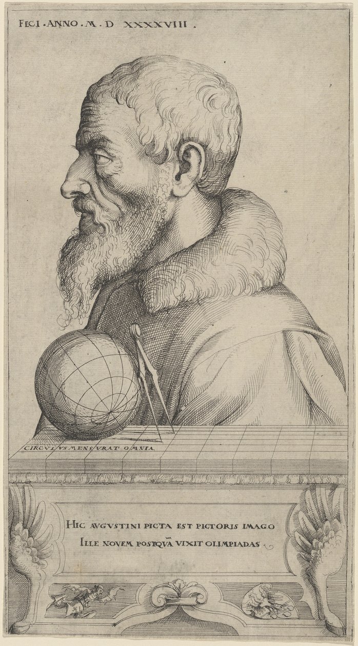 Auto-Retrato, 1548 de Augustin Hirschvogel