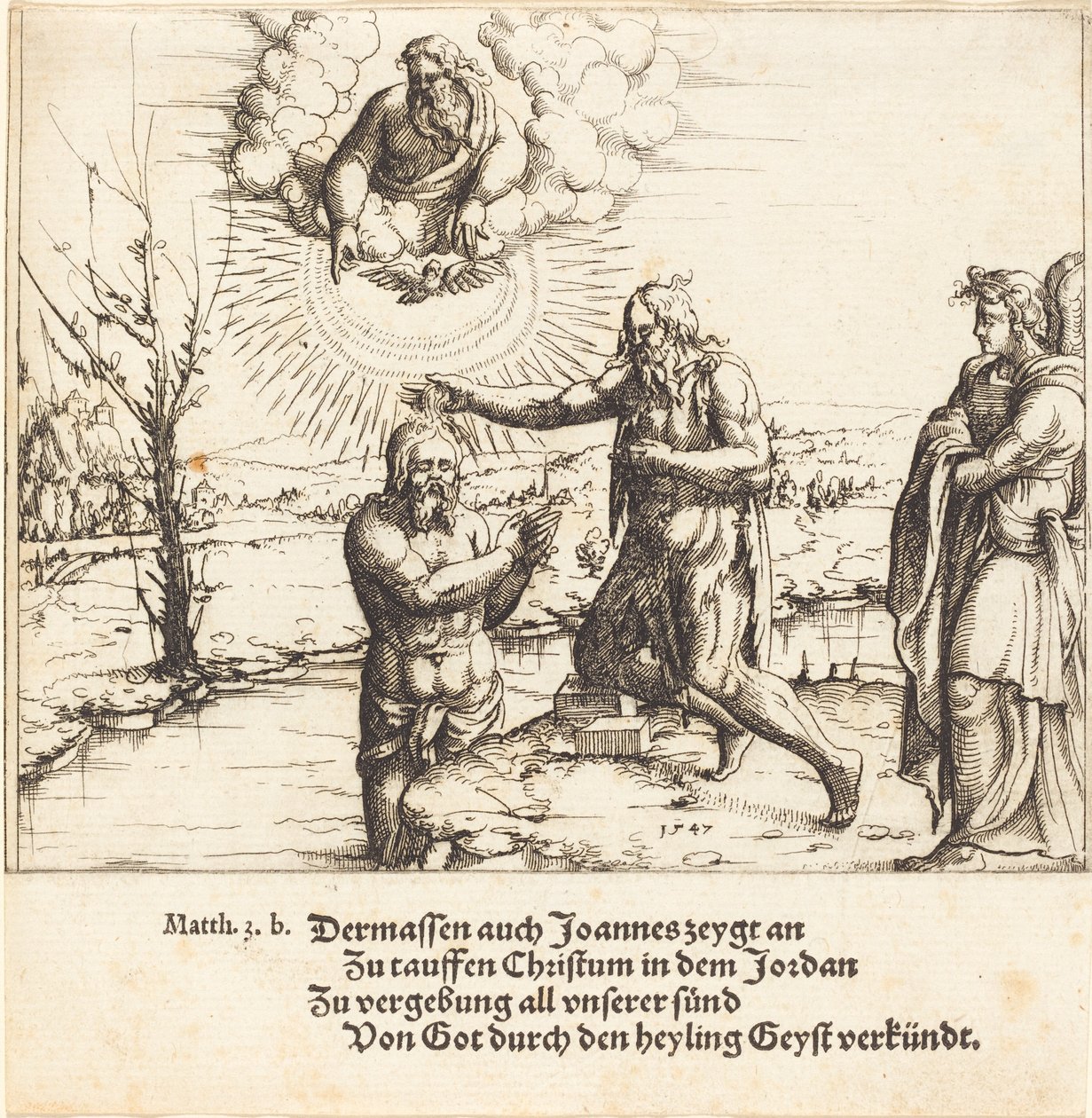 O Batismo de Cristo de Augustin Hirschvogel