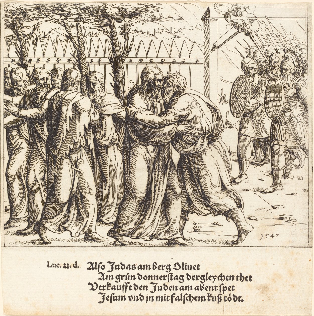 The Kiss of Judas de Augustin Hirschvogel