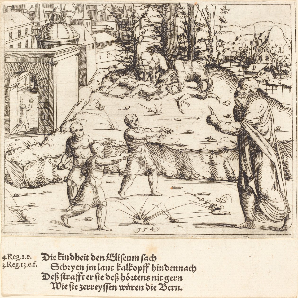 O Assassinato dos Filhos de Betel, 1547. de Augustin Hirschvogel
