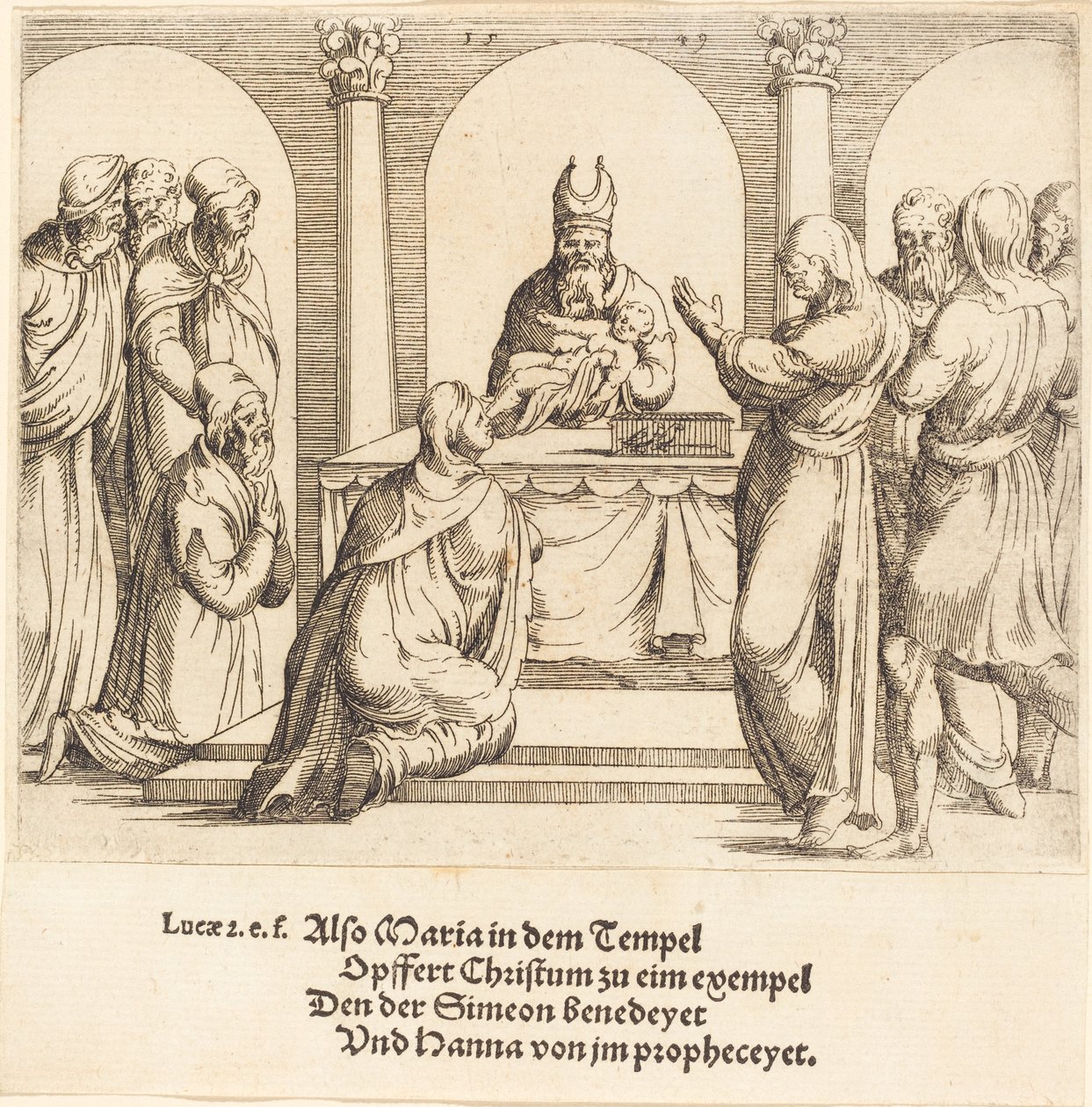 A Apresentação no Templo de Augustin Hirschvogel