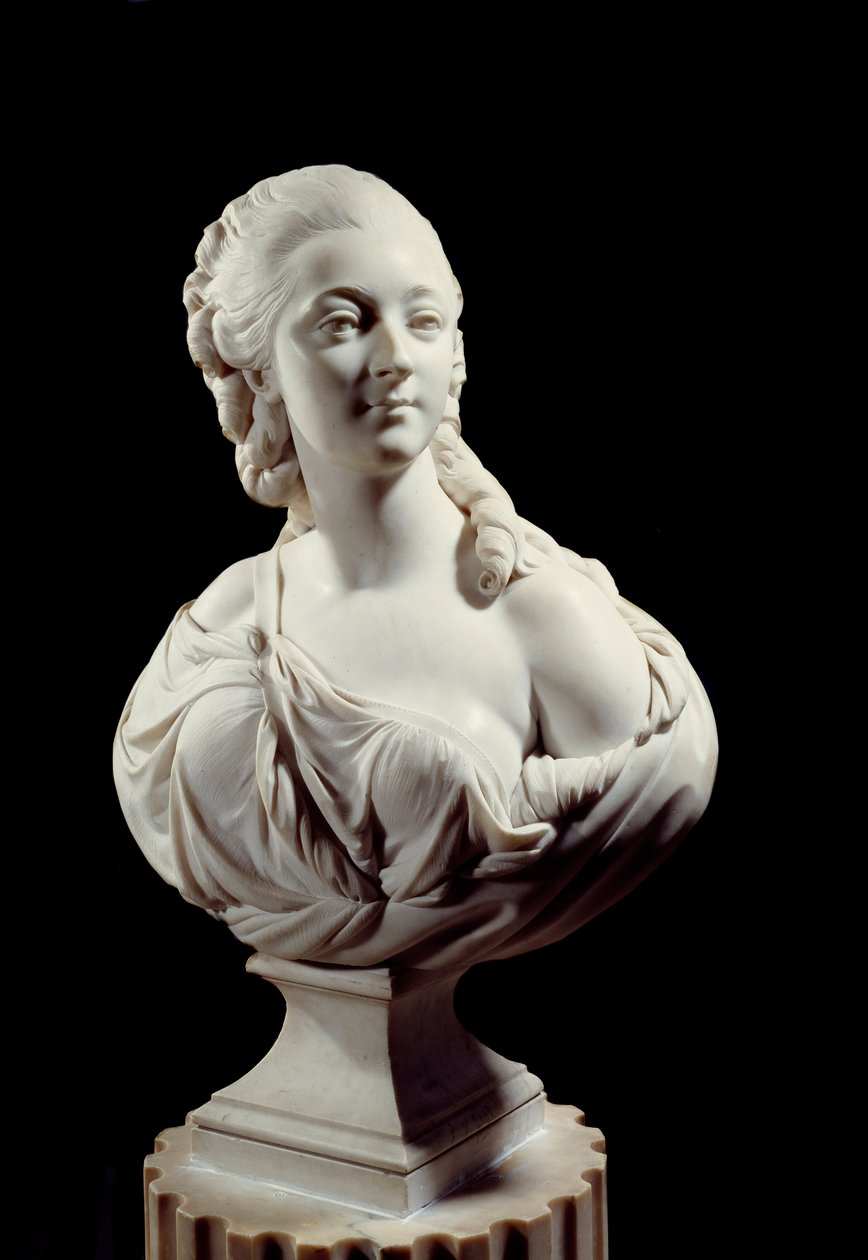 Busto de Jeanne Becu, Condessa (ou Madame) do Barry (1743-1793). Escultura de Augustin Pajou (1730-1809) de Augustin Pajou