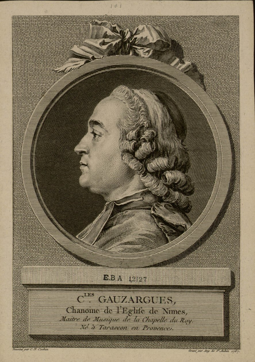 Retrato de Charles Gauzargues 1725-1799, 1767. de Augustin Saint Aubin de