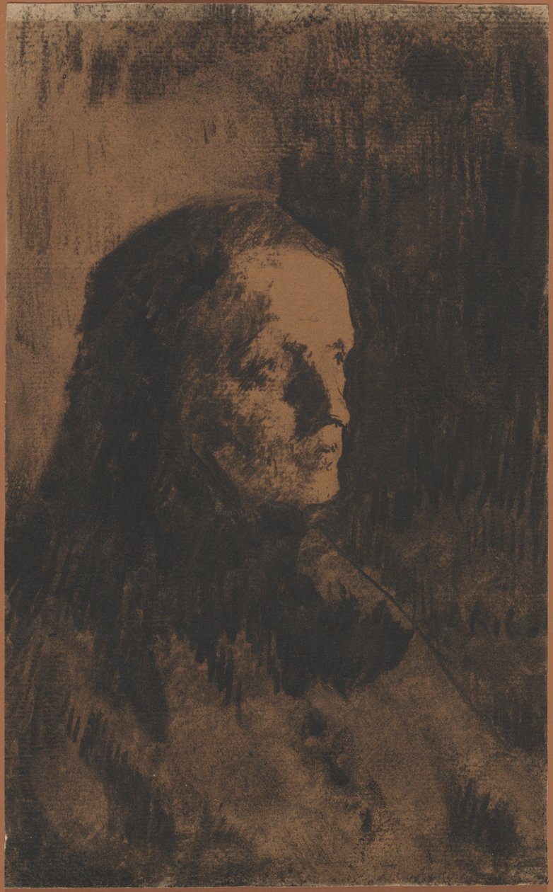 Cabeça de uma velha de Augustin Théodule Ribot