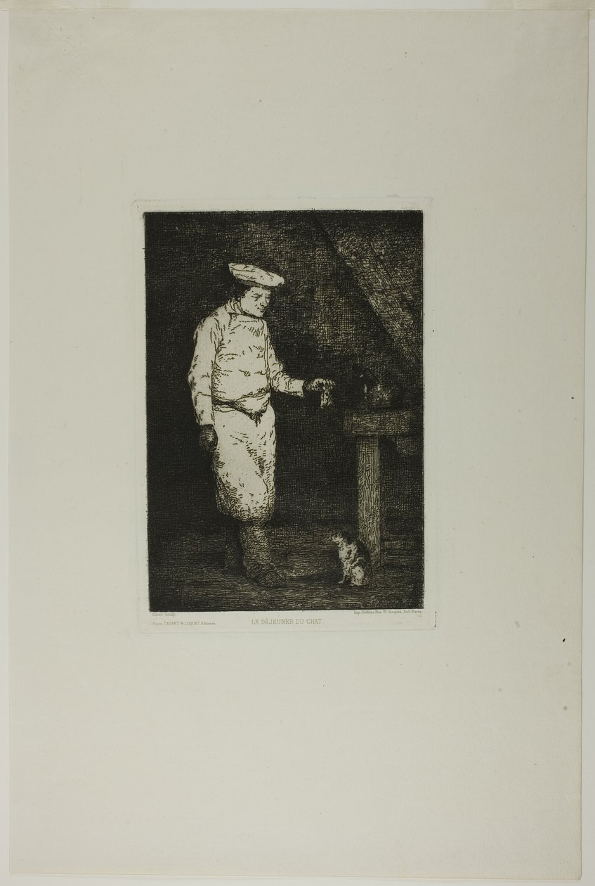 O almoço do gato de Augustin Théodule Ribot