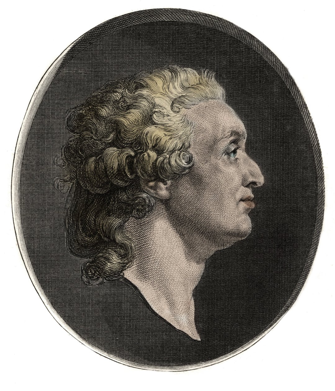 Retrato de Marie Jean Antoine Nicolas de Cartat, Marquês de Condorcet (1743 - 1794) depois de Augustin Saint-Aubin - 1736-1807 - de Augustin de (after) Saint Aubin