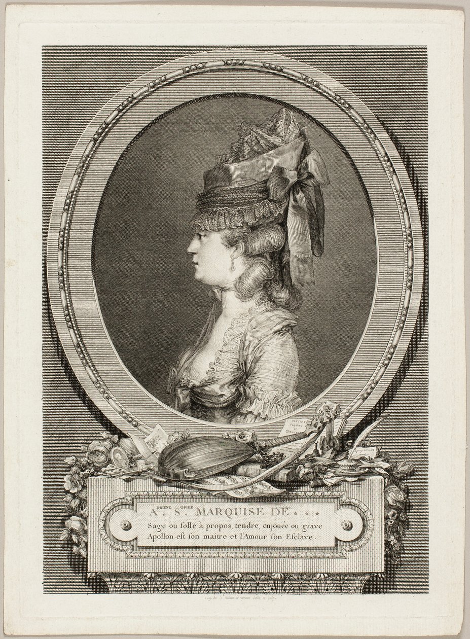 Adrienne-Sophie, marquesa de Lisboa de Augustin de Saint-Aubin