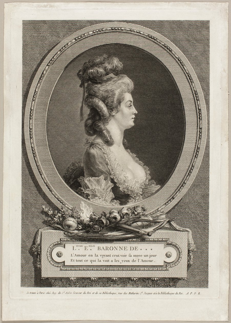 Louise Émilie, Baronesa de *** França de Augustin de Saint-Aubin
