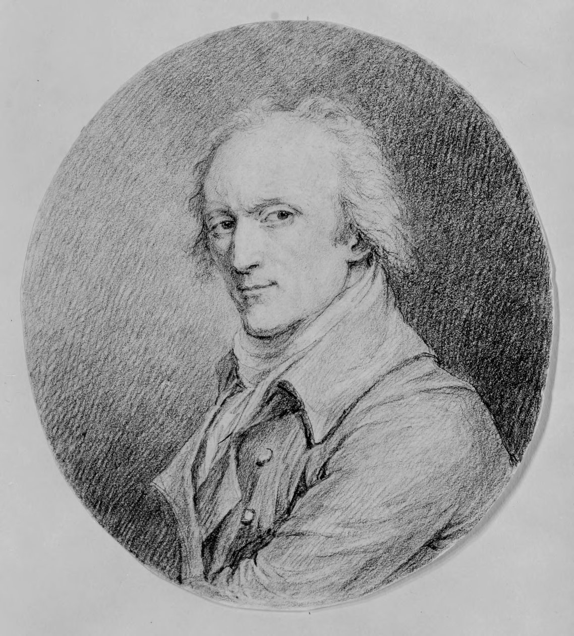 Retrato de homem de Augustin de Saint-Aubin