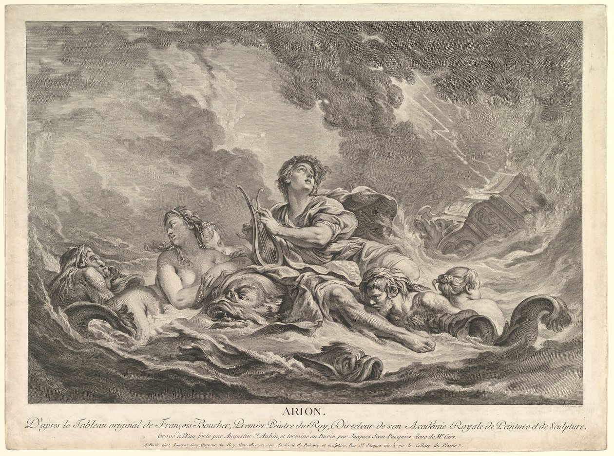 Árion, 1763-66 de Augustin de Saint Aubin