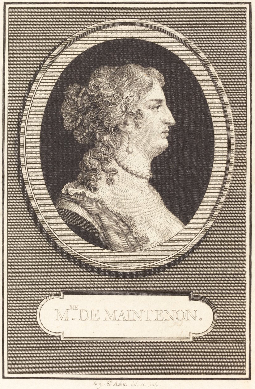 Madame de Maintenon de Augustin de Saint Aubin