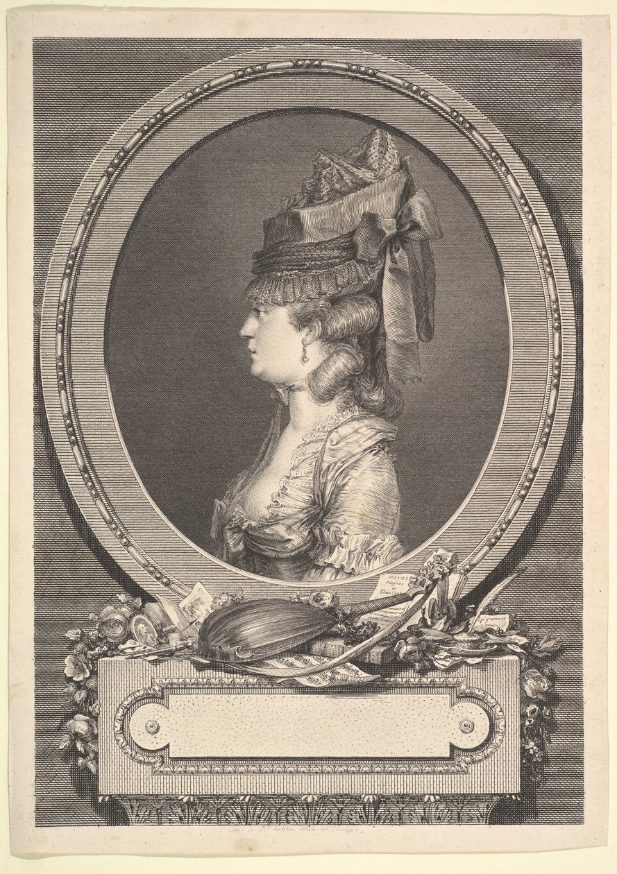 Retrato de Adrienne-Sophie Marquise de ***, 1779. de Augustin de Saint Aubin