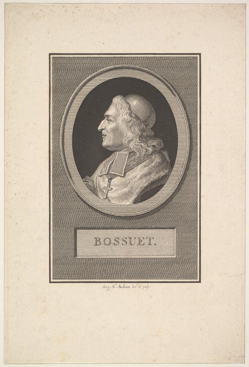 Retrato de Bossuet, 1803. de Augustin de Saint Aubin